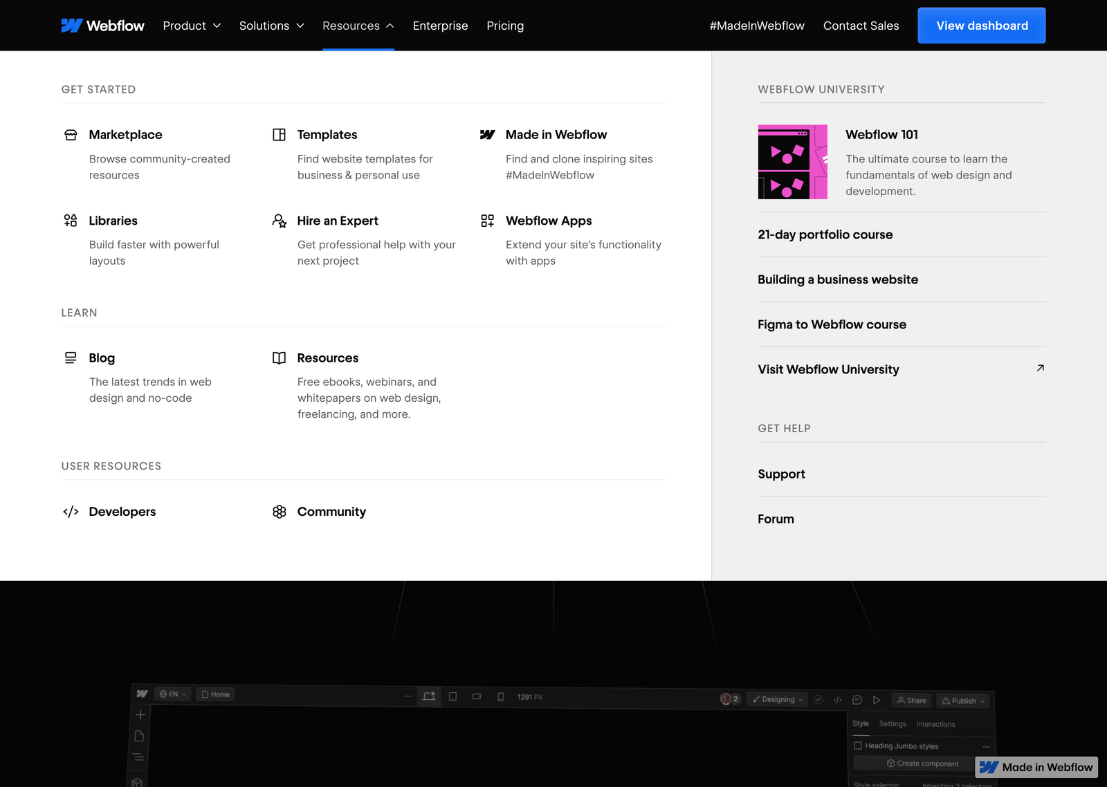 Webflow Navbar