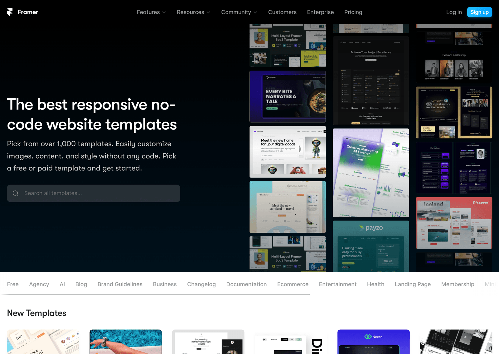 Framer templates