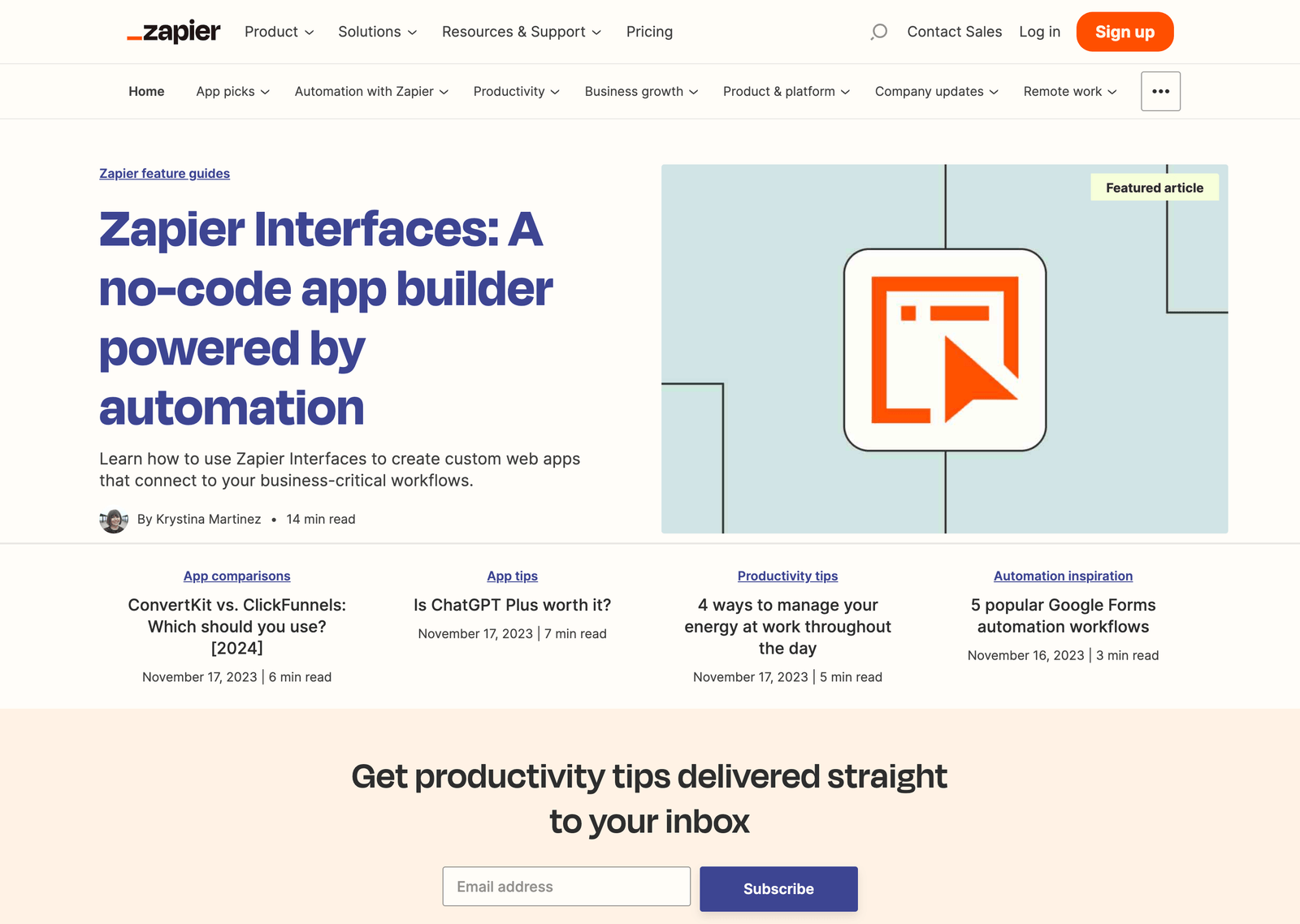 Blog by Zappier