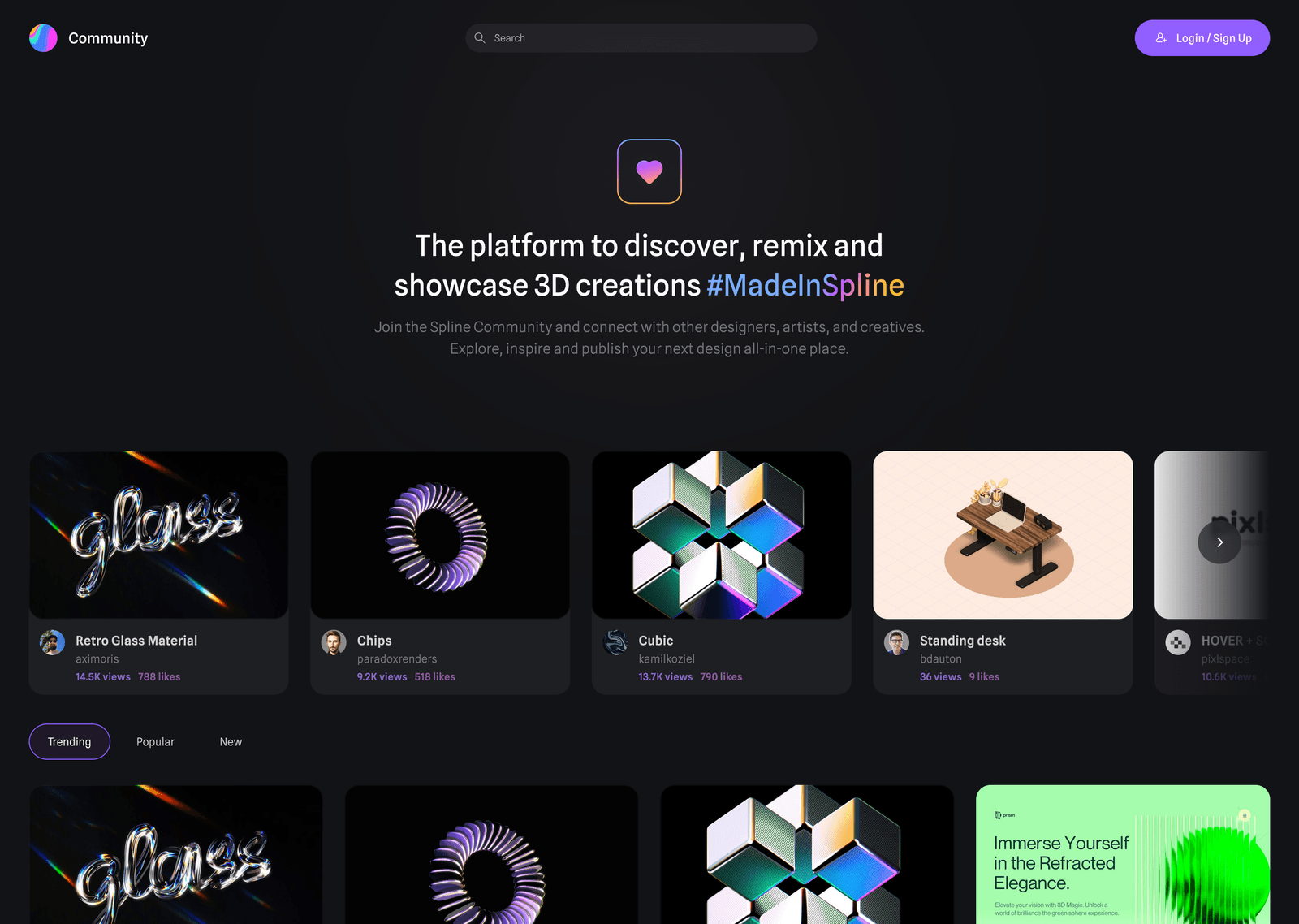 Community Page for Spline