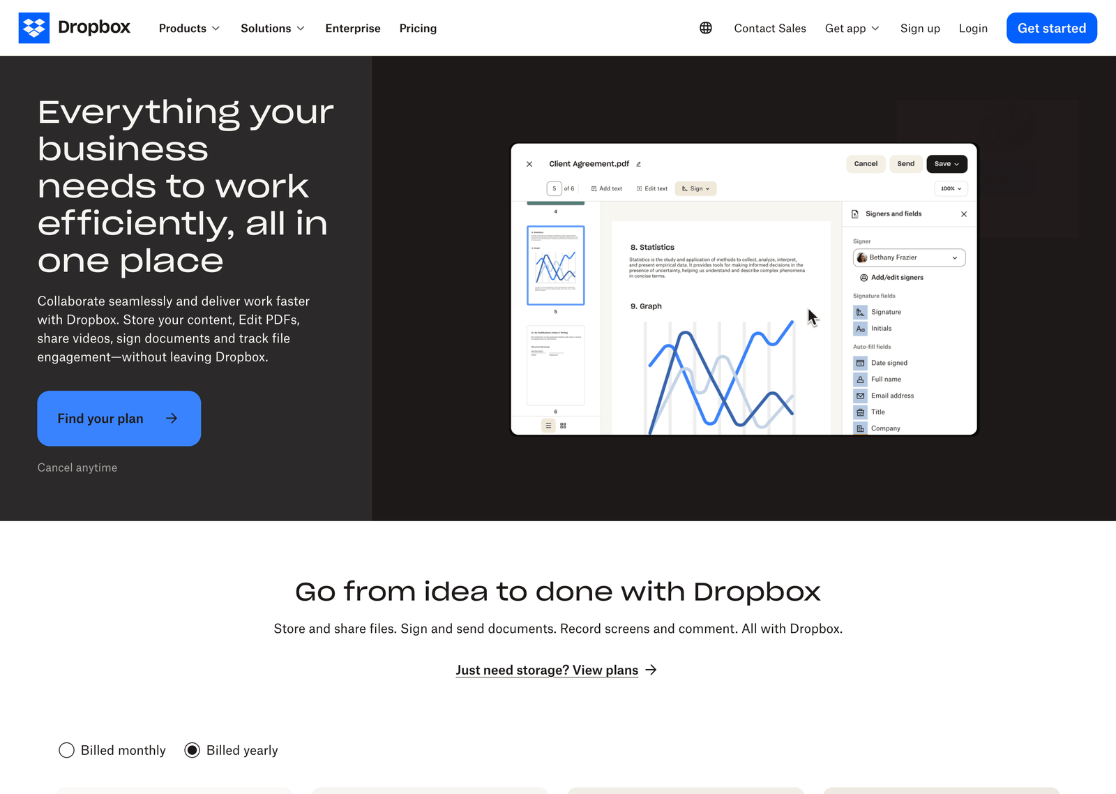 La section de Dropbox dédiée aux héros du business