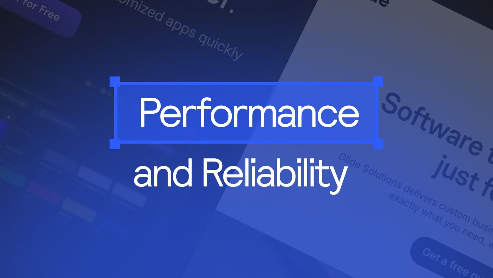 Performance and Reliability