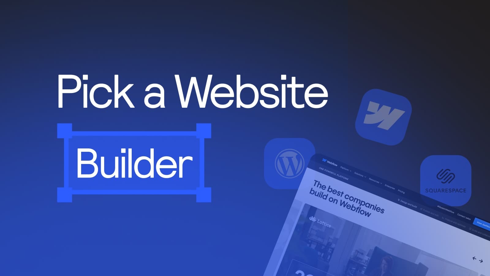 Pick a Website Builder