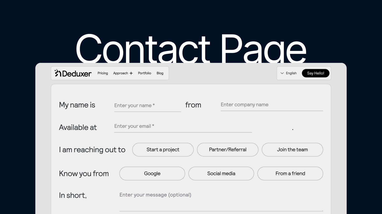 Contact Page