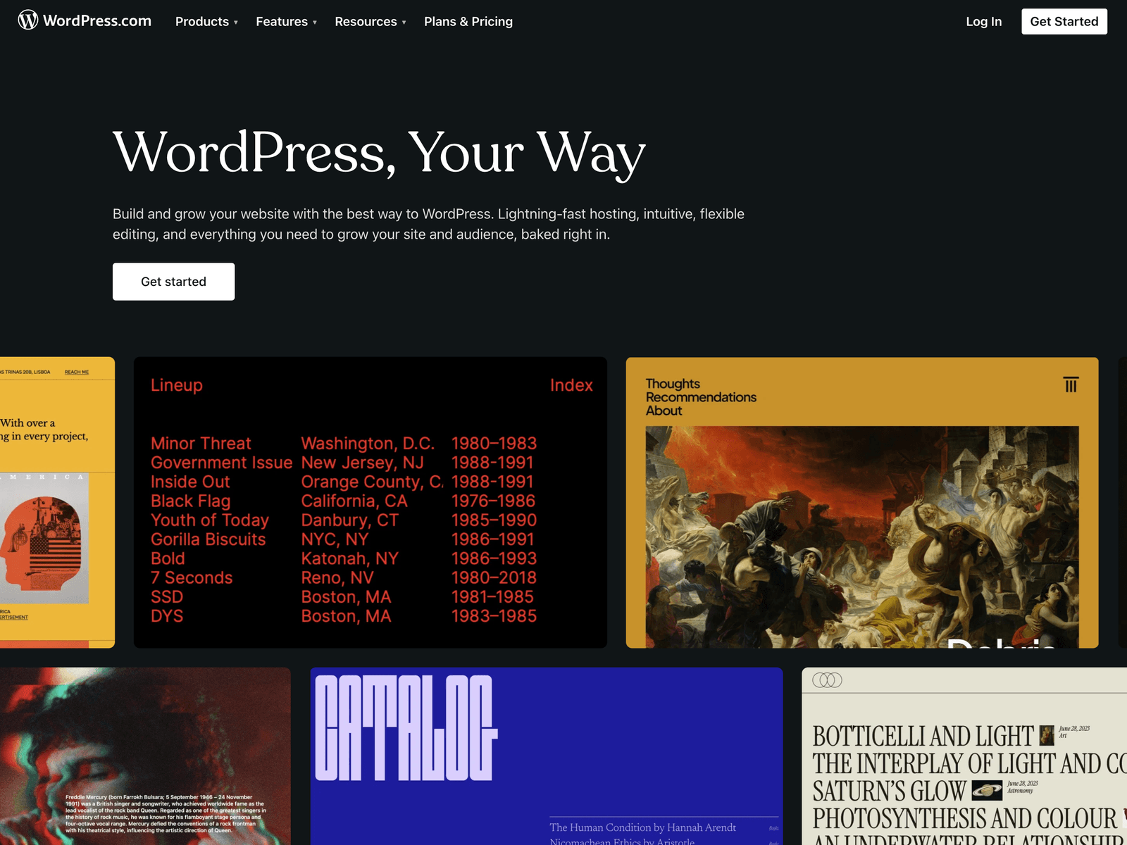 Wordpress website hero section