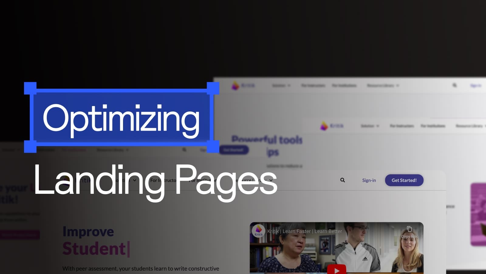 Optimizing Landing Pages