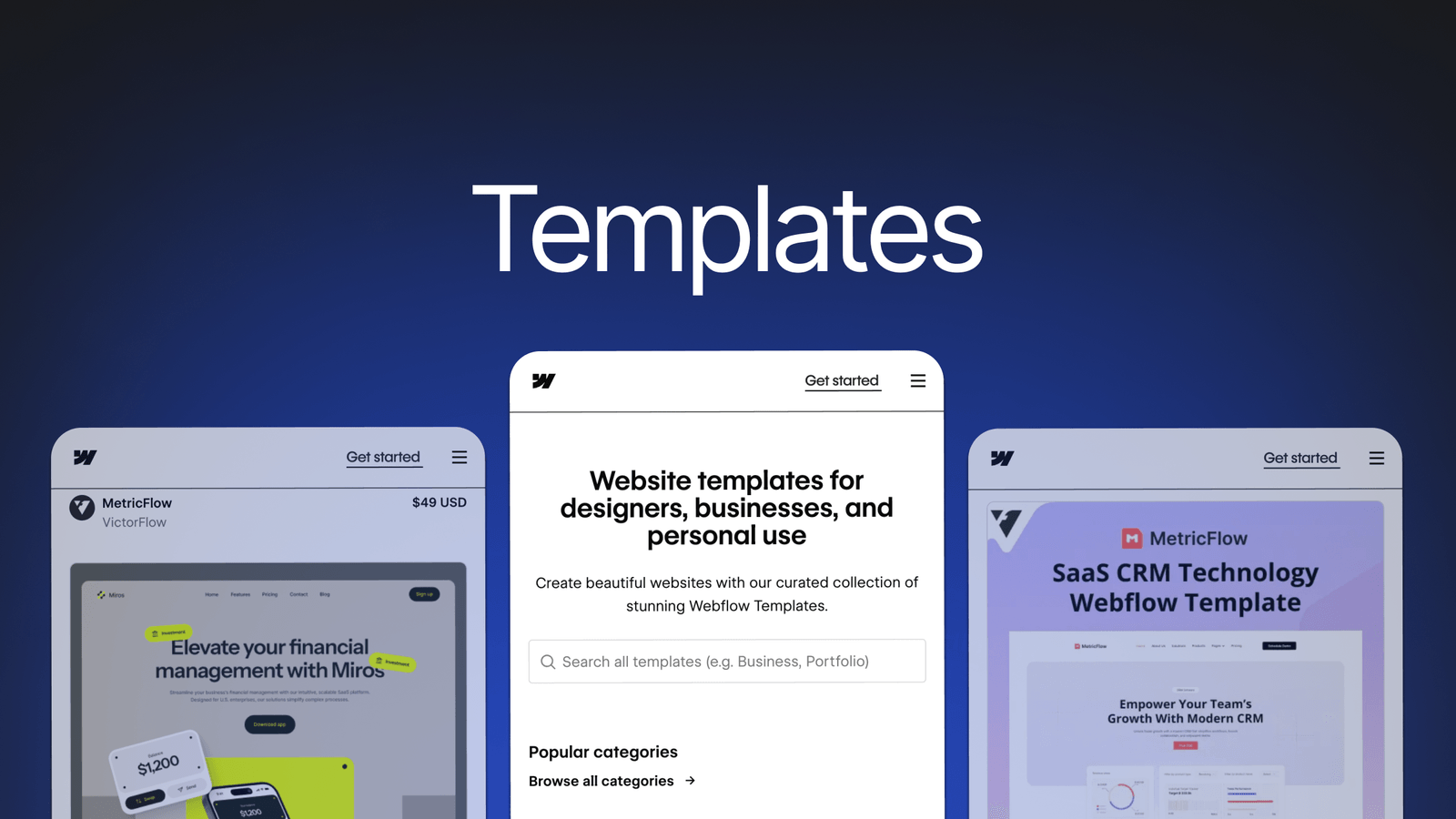 webflow templates